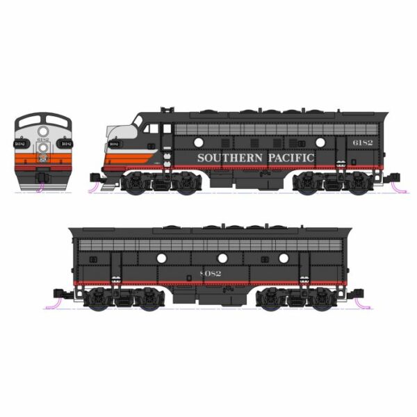 106-0427 EMD F7A/B Southern Pacific #6182 and #8082