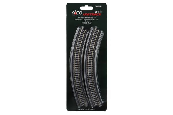 20-510 Unitrack 282mm (11") Radius 45° Single Track Viaduct Curve Track (2 pcs) - Image 5