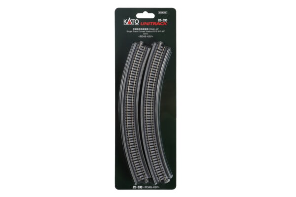 20-530 Unitrack 348mm (13 3/4") Radius 45° Single Track Viaduct Curve Track (2 pcs) - Image 5