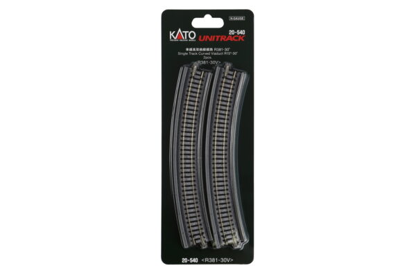 20-540 Unitrack 381mm (15") Radius 30° Single Track Viaduct Curve Track (2 pcs) - Image 5