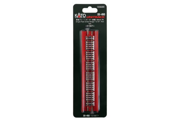 20-450 Unitrack 186mm (7 5/16") Single Track Plate Girder Bridge in Red - Image 4