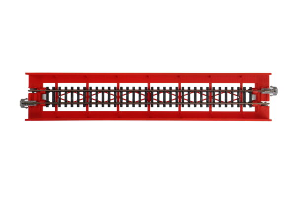 20-450 Unitrack 186mm (7 5/16") Single Track Plate Girder Bridge in Red