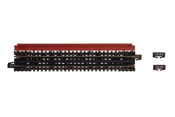 20-460 Unitrack 124mm (4 7/8") Deck Plate Girder Bridge in Red Brown