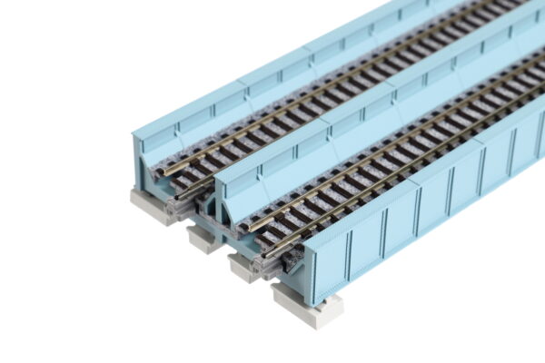 20-455 Unitrack 186mm (7 5/16") Double Track Plate Girder Bridge in Light Blue - Image 3