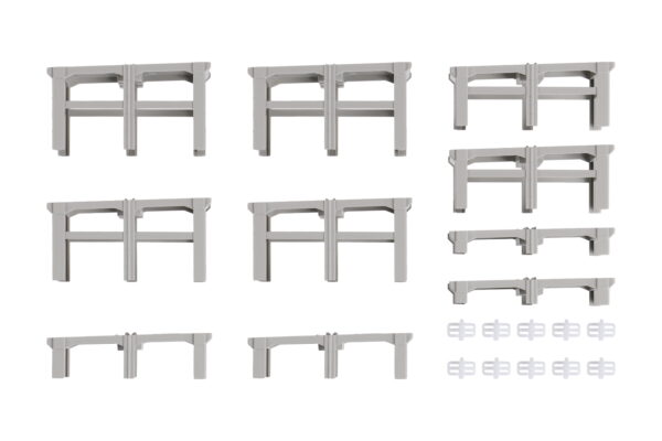 23-049 Double Track Incline Pre-Cast Pier Intermediary Set