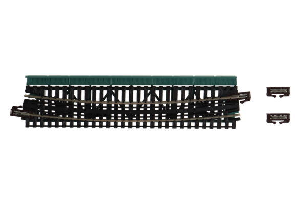 20-466 Unitrack 448mm (17.6") Radius 15° - Single Curve Girder Bridge in Dark Green