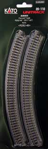 Voies Courbes Kato N 20-110 - Lot De 4 Rails 282 Mm, échelle N (1:160)