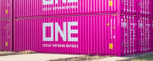 23-580A 40 foot high cube cont "ONE" mageneta color