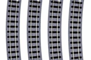 52-250 HOe/OO-9 Gauge Unitrack - 481mm (19") Radius 15 Degree Curves (4 pcs)